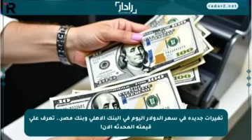 تغيرات جديدة في سعر الدولار اليوم في البنك الأهلي وبنك مصر.. تعرف على قيمته المحدثة الآن!
